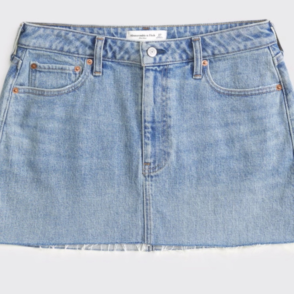 NWT Abercrombie & Fitch Curve Love Denim Mini Skirt